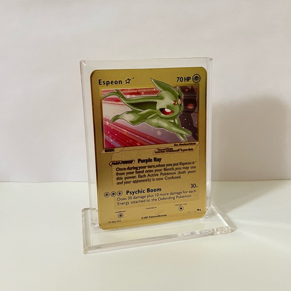 Pokemon Espeon 16/17 METAL GOLD CARD Collectible/Gift/Display - Picture 3 of 3